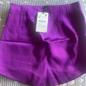 Zara satin mini skirt